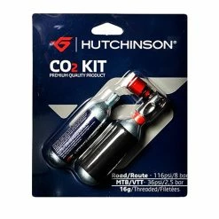 HUTCHINSON KIT 2 CARTOUCHES CO2 16G + EMBOUT PRESTA/SCHRADER